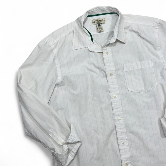 Vintage American Rag Cotton Striped White Button Long‎ Sleeve Large - Picture 5 of 8